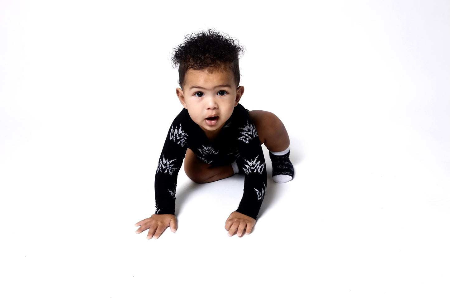 Crown Onesie Set- Black